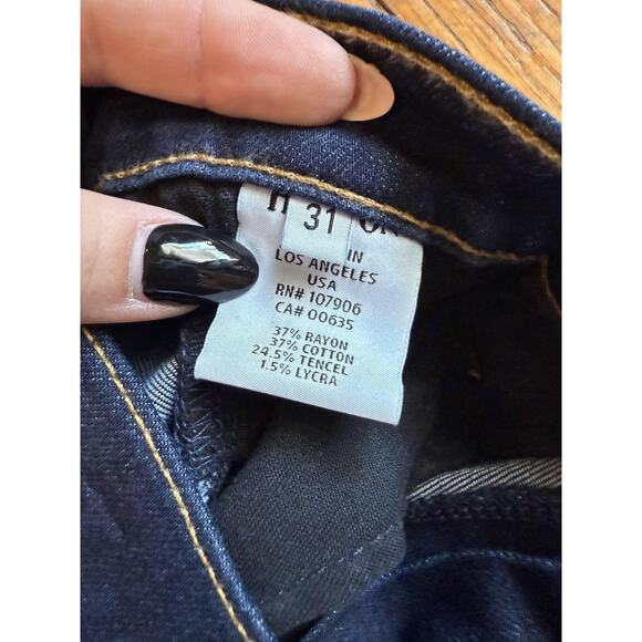 Hudson Jeans Womens 31 Dark Blue Nico Super Skinny Midrise Made in USA Stretch - Picture 4 of 7